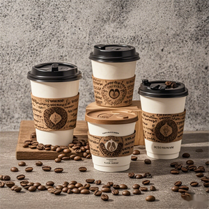 Low MOQ Custom Logo Kraft Paper <b>Cups</b> 8oz/12oz/16oz <b>Disposable</b> Packaging Coffee <b>Cups</b> for Tea and Coffee Shops - Product Image 1