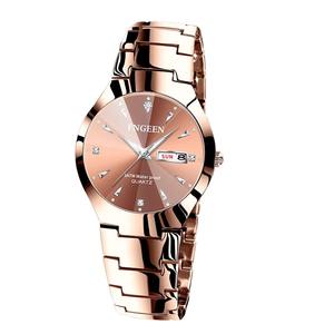 Drioshipping Montres de couple Mode Hommes Montre Étanche Bracelet en acier inoxydable Montres à quartz Montre-bracelet pour femme - Product Image 5