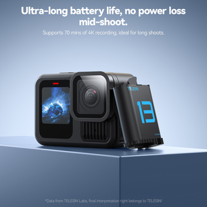 Batterie TELESIN pour caméra <span class=keywords><strong>GoPro</strong></span> <span class=keywords><strong>Hero</strong></span> 13 1900mAh 4.48V Batterie longue durée - Product Image 4