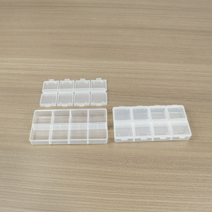 8 Compartment Rectangular Nail Art Rhinestone Box With Rivets DIY Tool Kit Cross Border Storage Organizer For Jewelry - Product Image 2