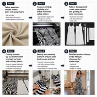 Robe longue à bretelles spaghetti à imprimé zèbre personnalisée D&M, robe ajustée pour femmes, tenue de plage et de vacances, fabricant OEM