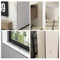 Profilé d'angle en alliage d'aluminium pour carreaux de villas et d'hôtels - Bande de bordure métallique dissimulée résistante à la décomposition et à l'humidité, design ultra-étroit