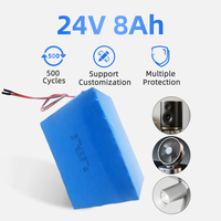 Batterie au lithium-ion rechargeable 24V 8Ah 18650 pour scooters électriques