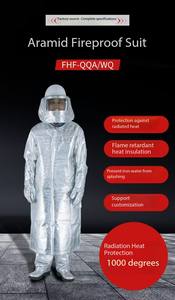 Nuevo diseño 1000 grados ropa de seguridad <span class=keywords><strong>antiradiación</strong></span> <span class=keywords><strong>traje</strong></span> de papel de aluminio con <span class=keywords><strong>traje</strong></span> de resistencia al calor radiante - Product Image 6