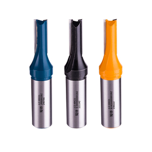 Precision 6mm &amp; 8mm 1/2\" Shank Straight Router <strong>Bits</strong> with 2 Flutes for Wood Milling Cutter - Product Image 1