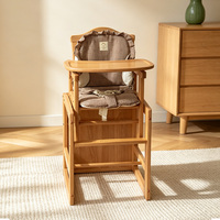 En stock, chaise haute pour bébé en bois moderne multifonctionnelle 3 en 1 réglable pour la cuisine avec ceinture de sécurité