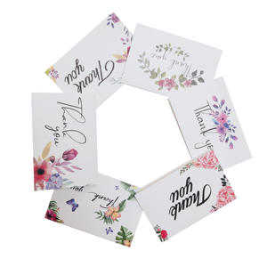 Benutzer definierte Blume gedruckt handgemachte Hochzeit Geschäft danke Karten mit Umschlägen - Product Image 6