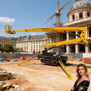 22M Self-Propelled Cherry Picker Lift Telescopic Aerial <b>Work</b> <b>Platform</b> Articulated Towable Electric Crawler Spider Lift Boom Lift - Product Image 2