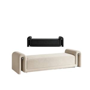<b>Bench</b> Living Room <b>Sofa</b> <b>Bench</b> Black Frosted Solid Wood Frame Multi Function Framework Structure Adult Use - Product Image 5