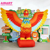 Modèle d'animal phénix gonflable pour la décoration de sites touristiques, modèle gonflable de phénix personnalisé pour les accessoires de scène