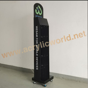 Tầng Đứng Xoay POP Kim Loại Pegboard Điện Thoại Di Động Phụ Kiện Sạc Cáp Hỗ Trợ Chủ Bán Lẻ Hiển Thị Cửa Hàng Lịch Thi Đấu - Product Image 2