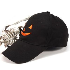 Casquette de baseball brodée avec citrouille d'Halloween, chapeau en coton réglable pour fête, taille adulte - Product Image 2