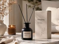 Vente en gros de diffuseurs d'huiles essentielles en verre cylindrique de 50 ml, flacon parfumé de haute qualité, aromathérapie à domicile, bouchon en liège