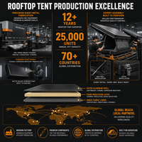Tenda Atap Zentopia Empat Musim Berbahan Aluminium dengan Ruang Tambahan Dua Lapis untuk 2-3 Orang, Tahan Air, Cocok untuk SUV 4x4 dan Berkemah Off-Road