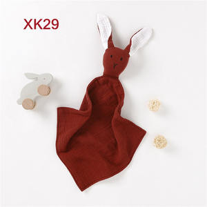 Manta de seguridad de <span class=keywords><strong>conejo</strong></span> para bebé, juguetes <span class=keywords><strong>Doudou</strong></span> con edredón para bebé, 100% algodón orgánico, manta de muselina para dormir - Product Image 5