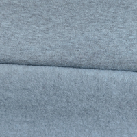 Fábrica al por mayor hilo teñido cáñamo gris 350gsm 100% poliéster un solo lado cepillado francés Terry Fleece Sudadera con capucha tela