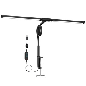 Modern Aluminum Gooseneck LED Desk <b>Lamp</b> Flexible Clip Touch Control AC Power Eco-Friendly Eye-Caring Dimmable Metal Simple <b>Study</b> - Product Image 1