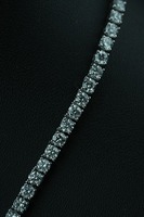 Collar de lujo con diamantes cultivados en laboratorio para mujer, chapado en oro, diseño de moda certificado IGI