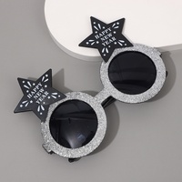 Lunettes de soleil étoiles scintillantes pour le Nouvel An, accessoires amusants pour photos de réveillon, idéales pour les fêtes et décorations de festival
