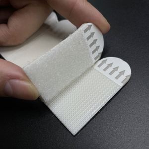 12 Paires de Sangles Auto-agrippantes Blanches pour Accrocher les Tableaux, Sans Dommage, Bandes Velcro Robustes, Bandes Adhésives Auto-agrippantes - Product Image 1