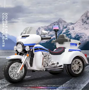 Venta caliente 12V Cool Kids moto eléctrica coche de policía con lámpara de alarma y luces/niños Scooter Eléctrico motocicleta de policía con música