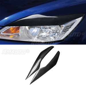1 par de cubiertas decorativas para faros delanteros de coche, de fibra de carbono real, para Ford Focus 2009 2010 2011, accesorios para coche - Product Image 1
