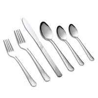 Ensemble de couverts en acier inoxydable 18/0 à prix abordable, 12 pièces par paquet, cuillère, fourchette, couteau, ensemble de couverts en acier inoxydable, ensemble de cuillères