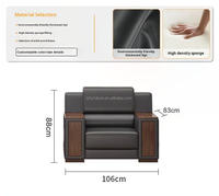 Nouvel ensemble canapé et table basse de réception de bureau moderne chinois - Écologique, personnalisable, éponge haute densité, mobilier de bureau à domicile