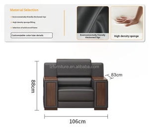 Nuevo Sofá de Recepción para Oficina, Estilo Chino, Moderno y Sencillo, Combinado con Mesa de Centro - Product Image 5