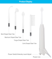 Appareil de beauté portable à haute fréquence Darsonval pour le traitement du visage, du corps et des cheveux, thérapie à l'ozone, spa cutané