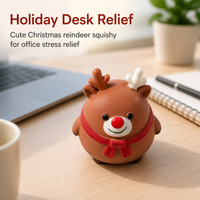 Jouet anti-stress souple et compressible en forme de clown de dessin animé ou bonhomme de neige, nouveauté pour le bureau, idéal pour les fêtes, vente en gros