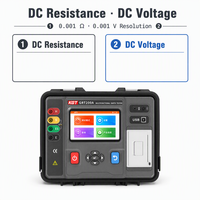 Testeur de résistance de terre multifonction à double pince sélective 2-3-4 pôles, écran LCD couleur, batterie Li-ion, USB, CAT III 300V