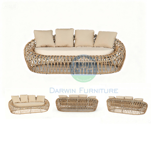 Conjunto de Sofás Personalizável para Varanda, Apartamento, Resort à Beira-Mar, Mobiliário de Jardim, Sofá Externo - Product Image 4