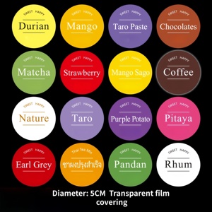 สติกเกอร์กันน้ำพิมพ์ UV แบบกำหนดเองได้ ทนทาน ตัดตามแบบ โลโก้สีสันสดใส ฉลาก PET ความหนืดสูง สำหรับงานฝีมือเทียน - Product Image 2