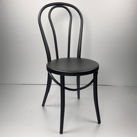 Table à manger ronde avec dossier en métal, style industriel pour restaurant de restauration rapide, chaises rétro en fer forgé