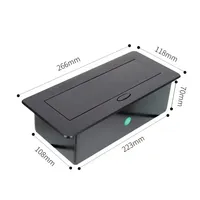 Muebles de fábrica, mesa de conferencia, escritorio abatible oculto, 2 tomas de corriente de la UE, 1 puerto de USB-A y 1 toma de corriente de puerto de USB-C con interruptor