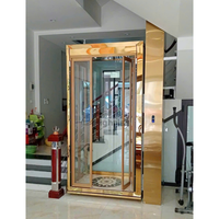 Mini-ascenseur résidentiel intérieur pour 2 personnes, petit ascenseur en verre, ascenseur domestique personnel, ascenseur pour maison sur 3 étages