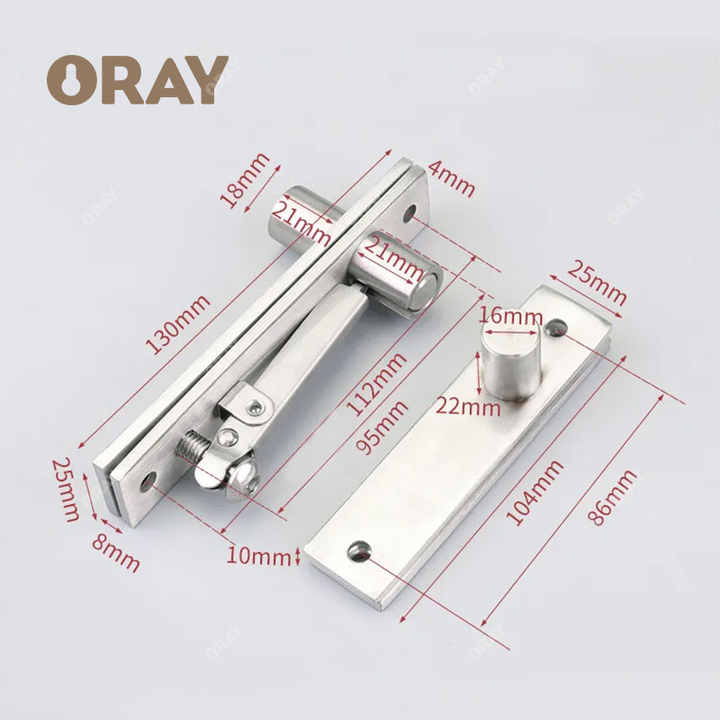 Heavy Duty Bookshelf Hinge 304 Stainless Steel 360 Degree Rotation Pivot Hinge Hidden Door Hinge for Doors
