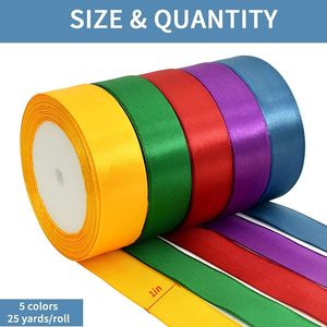 Factory Wholesale Gift <b>Ribbon</b> Personalized Printing logo 1inch <b>Ribbon</b> Satin <b>Ribbon</b> - Product Image 2