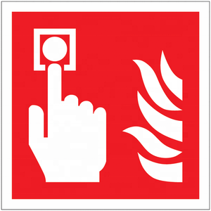 Segnale di Avvertimento di Sicurezza Personalizzato in PVC Rigido Bianco Fotoluminescente Autoluminoso per Punto di Chiamata Allarme Incendio - Product Image 4