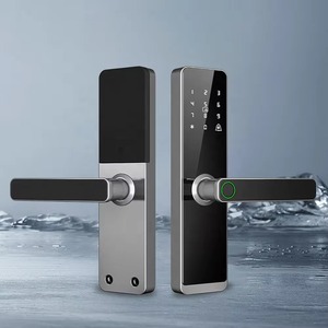 SINON ระบบล็อคประตูอัจฉริยะกันขโมยกันน้ำ รองรับ Tuya WiFi สำหรับภายนอกอาคาร พร้อมแป้นกดรหัสดิจิตอล สแกนลายนิ้วมือ วัสดุอลูมิเนียมอัลลอยด์ ใช้ได้กับประตูไม้/อลูมิเนียม - Product Image 4