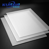 Feuille diffuseur acrylique LED découpable, plate et givrée, blanc laiteux, 1,2 mm, 1,5 mm, 2 mm
