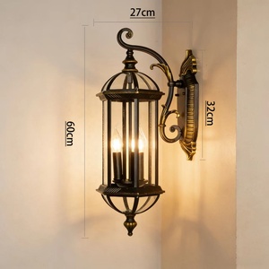 Lampes murales rétro européennes en aluminium pour extérieur, jardin, paysage, étanches IP65, balcon, couloir, lampes murales LED pour extérieur - Product Image 4