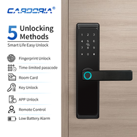 Cerradura Inteligente para Puerta de Madera con Huella Dactilar, Contraseña, Teclado Digital y Código NFC, Compatible con la Aplicación Tuya para el Hogar Inteligente