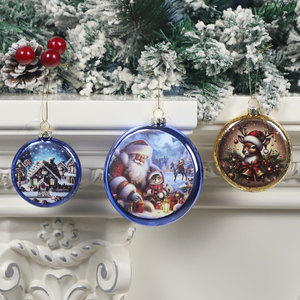 <span class=keywords><strong>Bolas</strong></span> de cristal de Navidad personalizadas, venta al por mayor, <span class=keywords><strong>bolas</strong></span> de cristal planas de Navidad vacías - Product Image 5