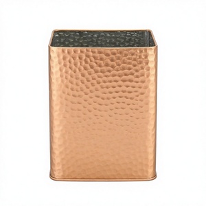 Food Grade <strong>Kitchen</strong> <strong>Storage</strong> Use Hammered Copper <strong>Tin</strong> Square Box Set Metal Pots Spice <strong>Tins</strong> - Product Image 3