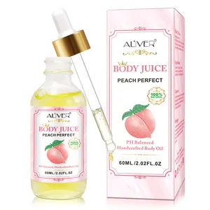 Aliver nhãn hiệu riêng 60ml nuôi dưỡng làn da chống lão hóa làm săn chắc độ ẩm sâu đào cơ thể nước trái cây tinh dầu, cơ thể nước trái cây dầu