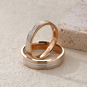 โปรโมชั่นลดราคา แหวนแต่งงานทรงเจ้าหญิง ทองคำขาว 18K ชุบโรเดียม ประดับเพชรแท้ ดีไซน์คลาสสิก เครื่องประดับคุณภาพสูง สำหรับคู่รัก - Product Image 6