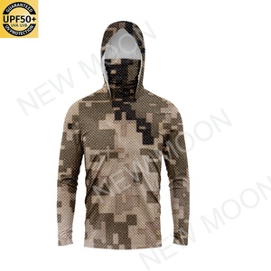 เสื้อฮู้ดตกปลาผู้ชายแบบสั่งทำขายส่ง UPF 50+ ป้องกันแสงแดด ระบายอากาศ แห้งเร็ว แขนยาว เสื้อผ้าตกปลาผู้ชาย - Product Image 1