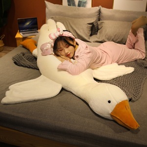 Coussin en peluche cygne blanc long et moelleux pour dormir et câliner, cadeau mignon pour enfant, vente en gros - Product Image 1